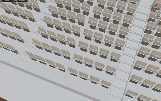 modélisation 3D stade roland garros